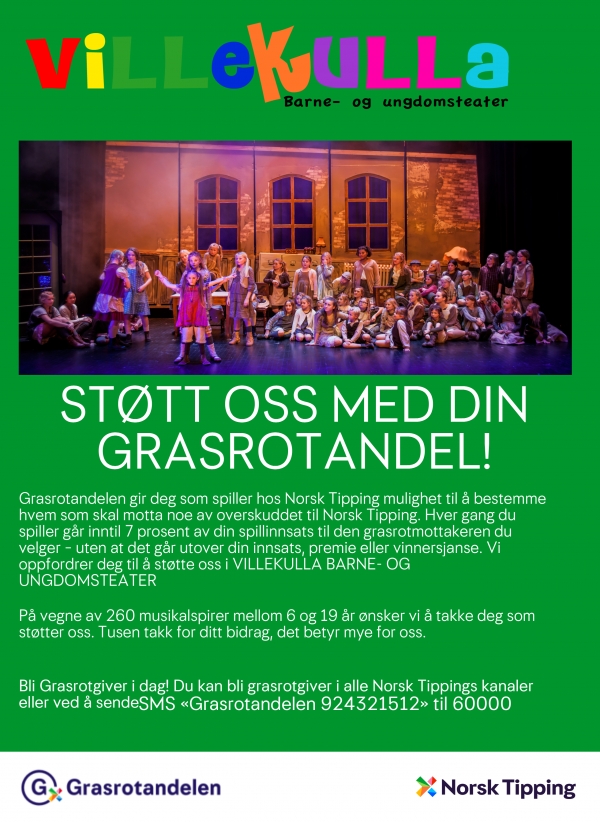 St&oslash;tt oss med din Grasrotandel.