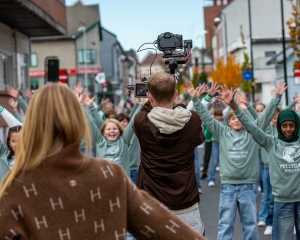 Musikkvideo-innspilling.